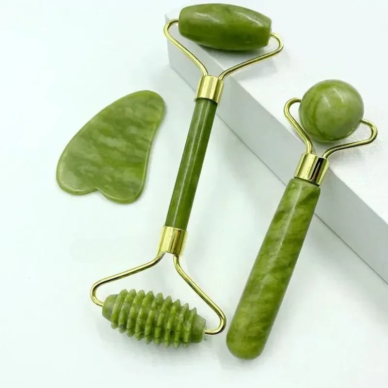 Lacrosse Stick Head - Doğal yeşim rulo masaj aleti, kazıma